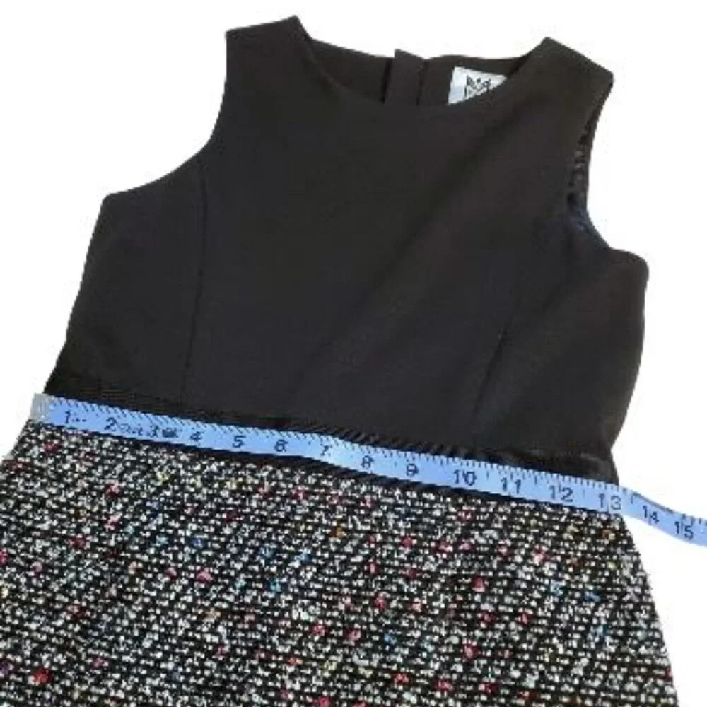 NWT Milly Minis Black Panel Dress in Size 14.